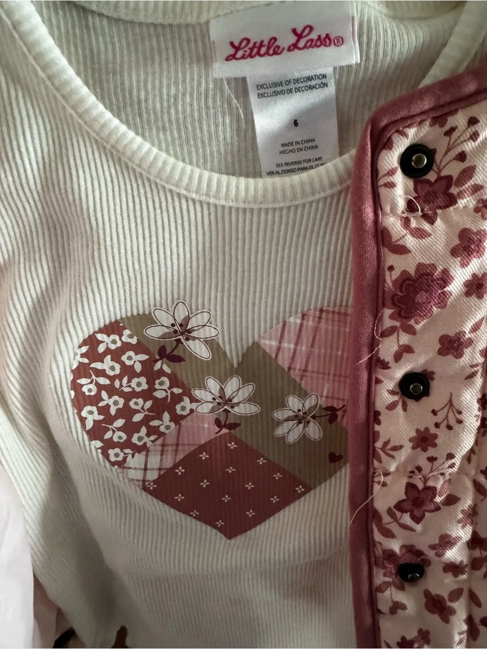 Girls size 6 Little Lass quilted jacket and top set - Picture 2 of 7